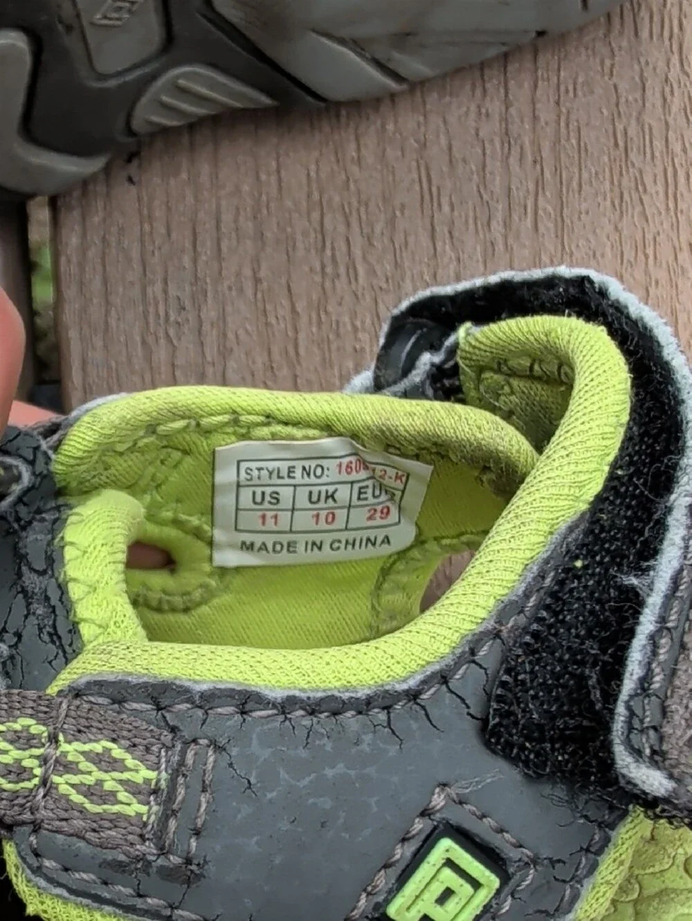 Kids Lime Green Closed-Toe Sandals
